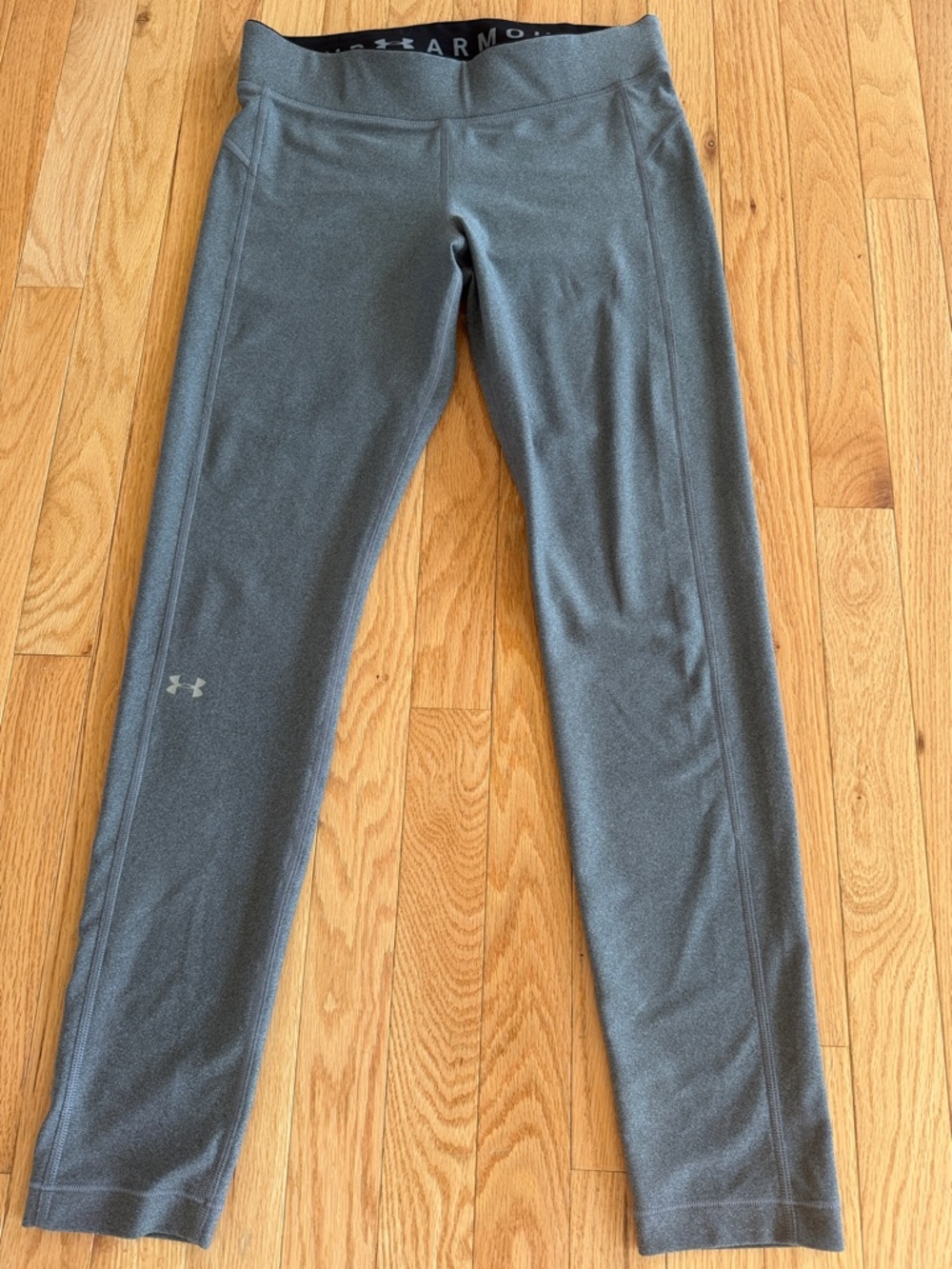 Under Armour HeatGear Compression Leggings Gray | High Rise Athletic Workout